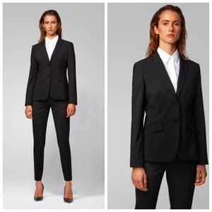 HUGO BOSS Virgin Wool Copper Grey Luxury Blazer